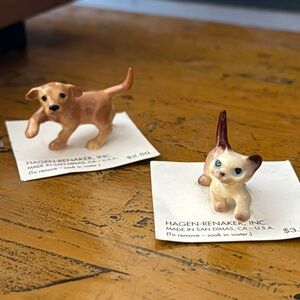 Hagen-Renaker, Inc stalking kitten and lab pup gold